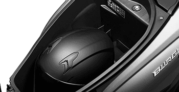 21.5 L UNDER SEAT STORAGE